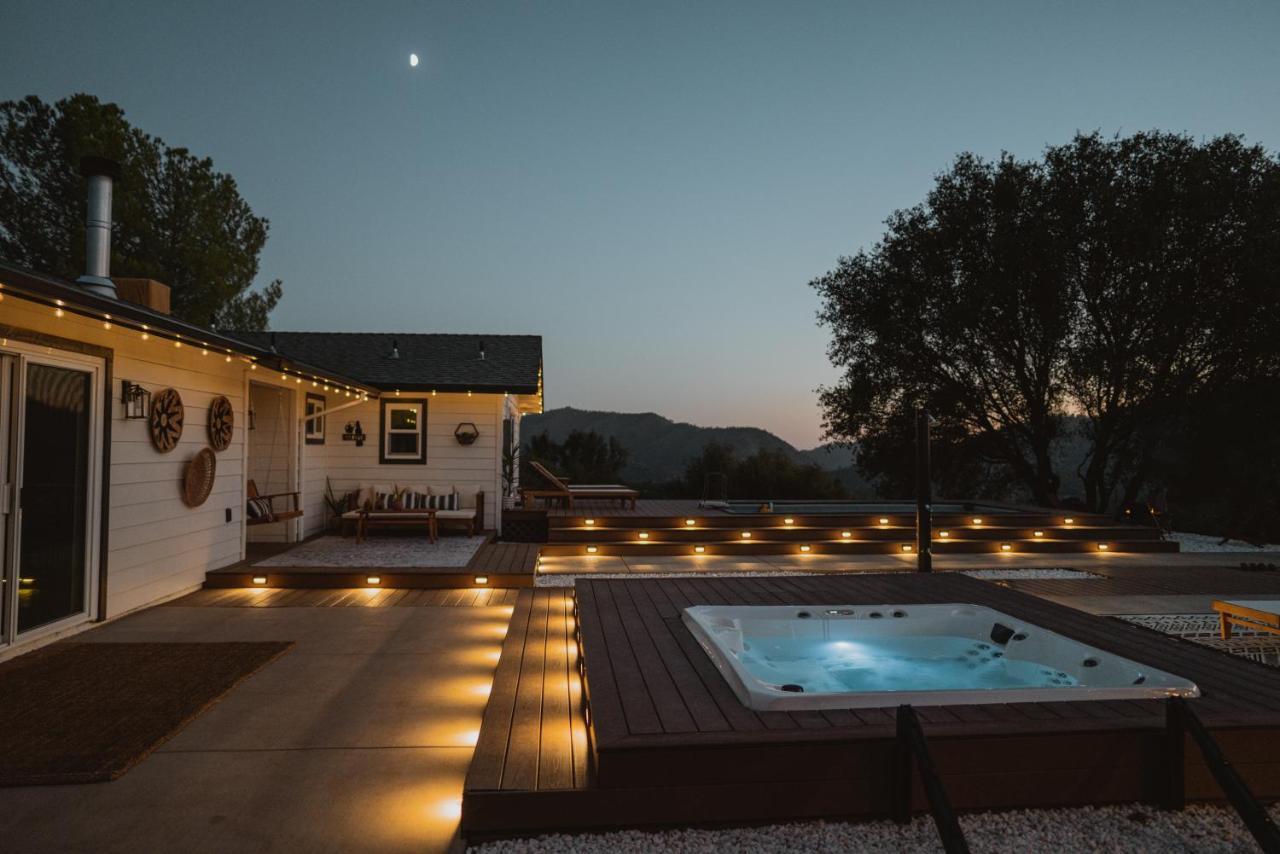 Boho Chic Oasis By Casa Oso With Pool, Spa And Views Ahwahnee Eksteriør billede
