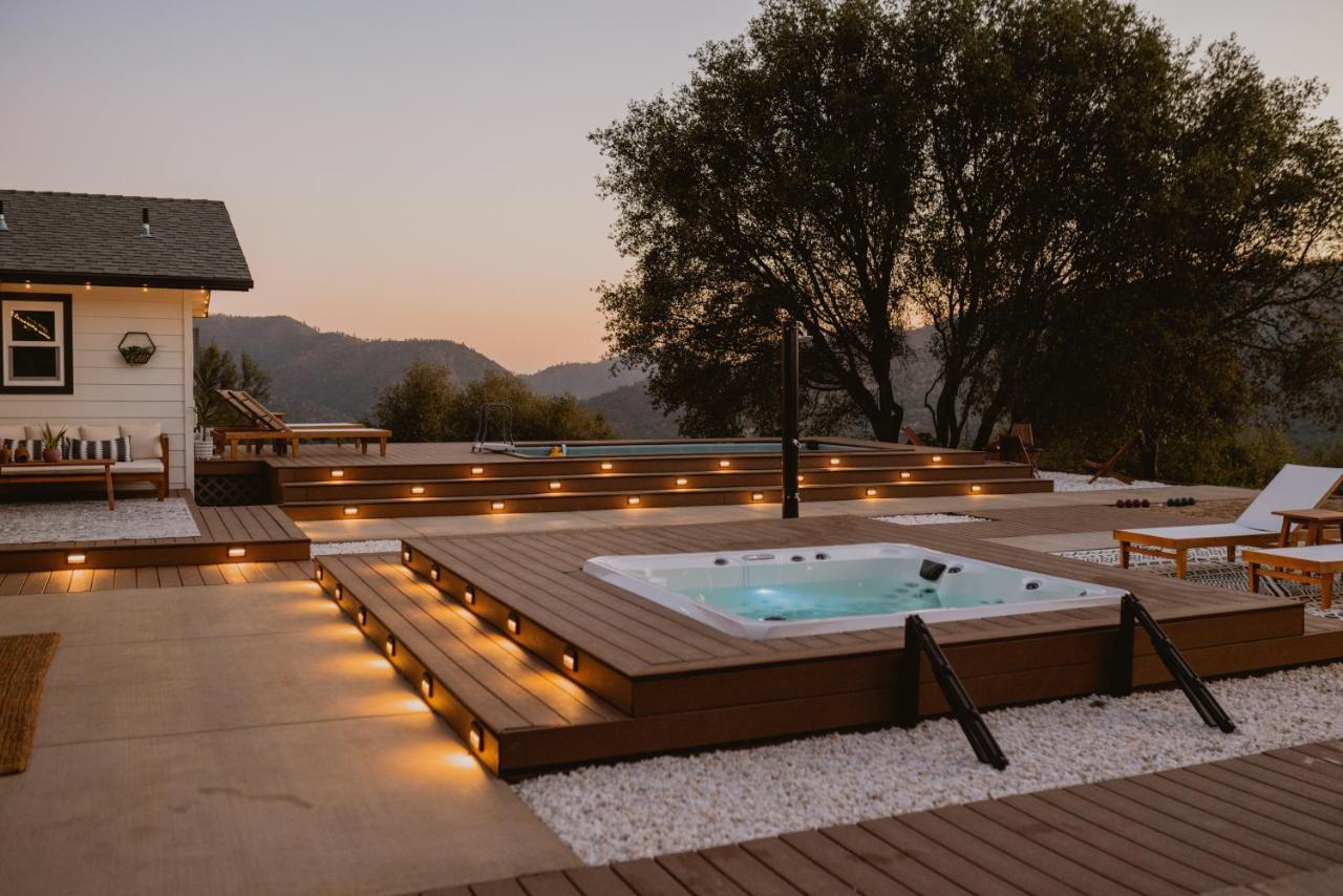 Boho Chic Oasis By Casa Oso With Pool, Spa And Views Ahwahnee Eksteriør billede